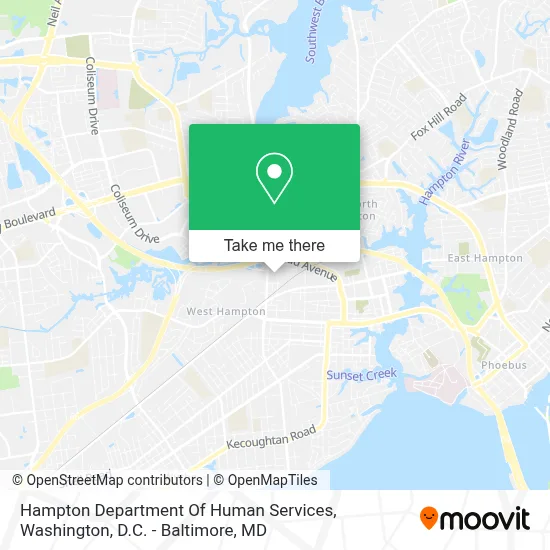 Hampton Department Of Human Services map