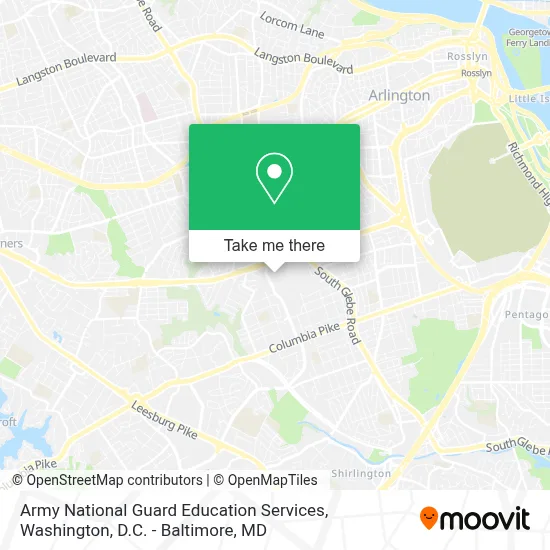 Army National Guard Education Services map