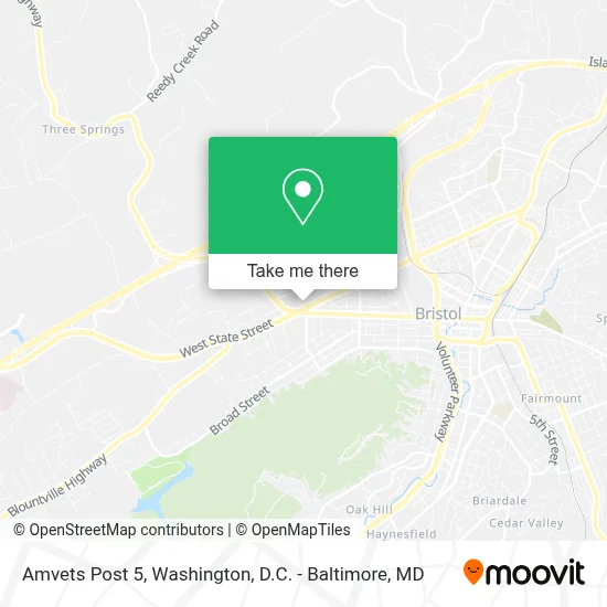 Amvets Post 5 map