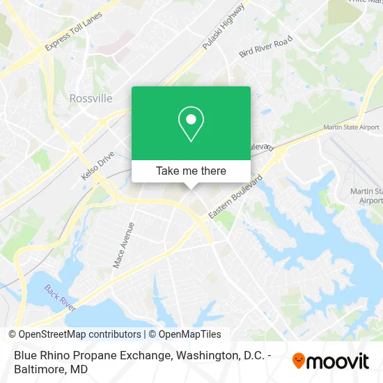 Blue Rhino Propane Exchange map