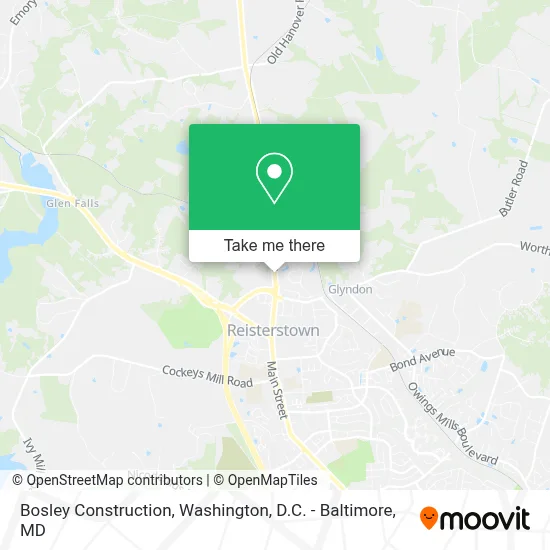 Bosley Construction map