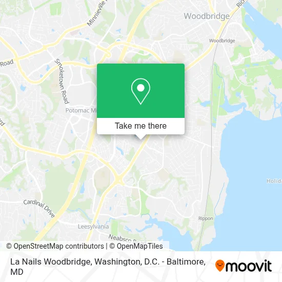 La Nails Woodbridge map