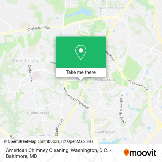 American Chimney Cleaning map