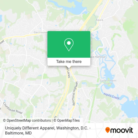Uniquely Different Apparel map
