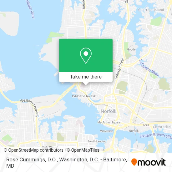 Rose Cummings, D.O. map