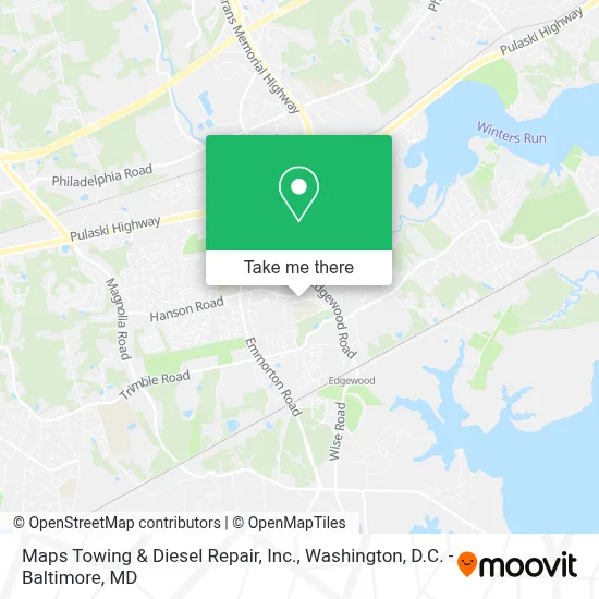 Maps Towing & Diesel Repair, Inc. map