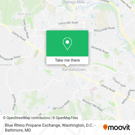 Blue Rhino Propane Exchange map