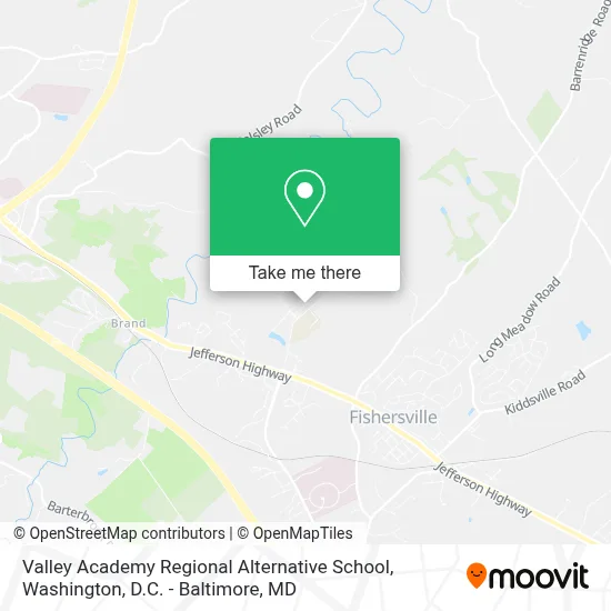 Valley Academy Regional Alternative School map
