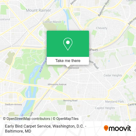 Early Bird Carpet Service map