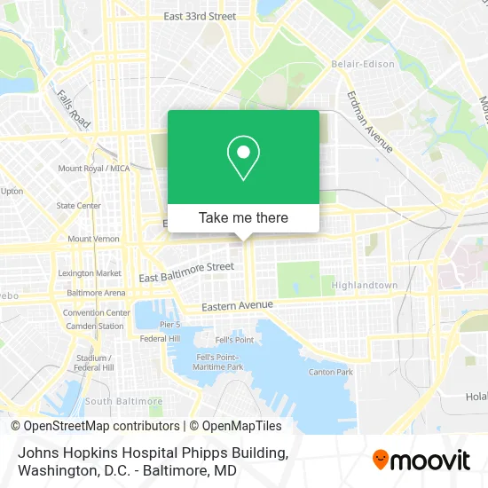Johns Hopkins Hospital Phipps Building map
