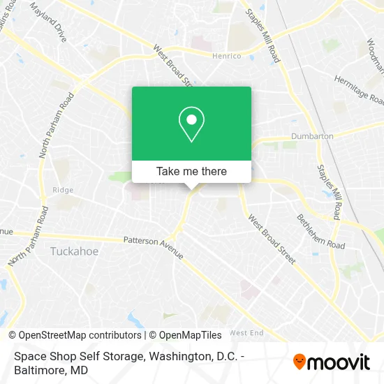 Space Shop Self Storage map