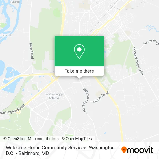 Welcome Home Community Services map
