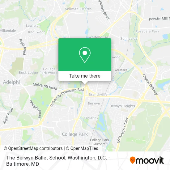 The Berwyn Ballet School map