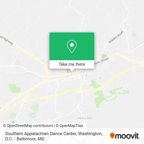 Southern Appalachian Dance Center map