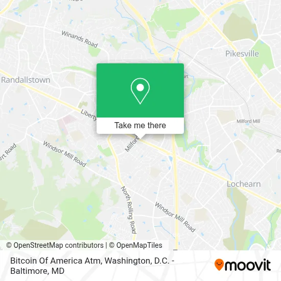Bitcoin Of America Atm map