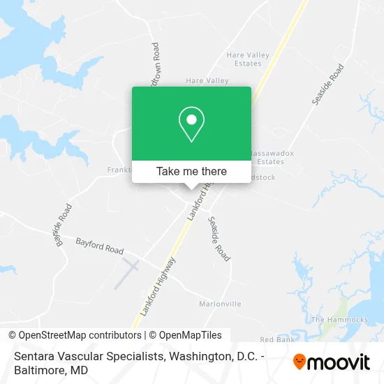 Sentara Vascular Specialists map