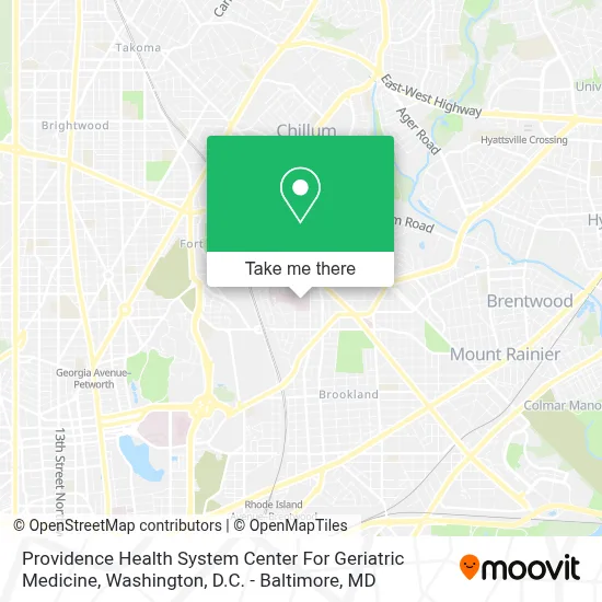 Providence Health System Center For Geriatric Medicine map