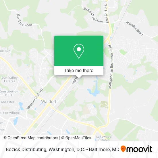 Bozick Distributing map