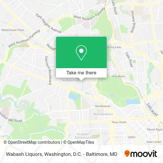 Wabash Liquors map