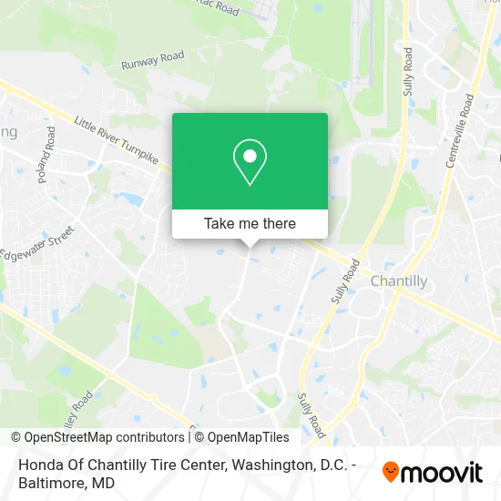 Honda Of Chantilly Tire Center map