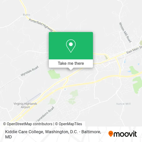 Kiddie Care College map