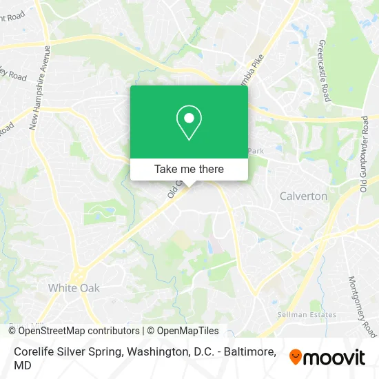 Corelife Silver Spring map