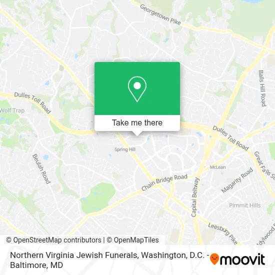 Northern Virginia Jewish Funerals map