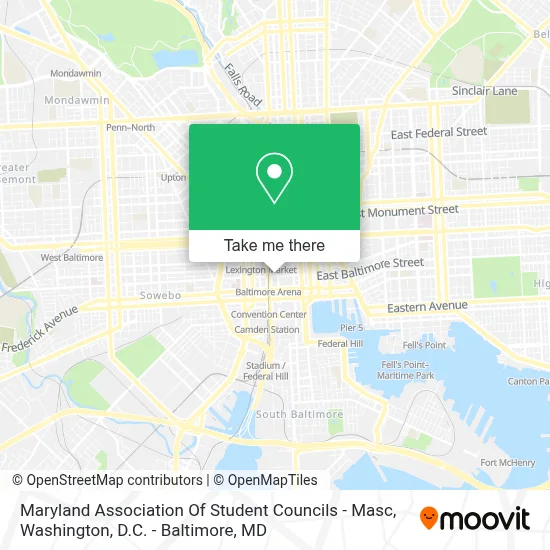 Maryland Association Of Student Councils - Masc map