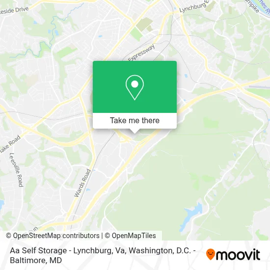 Aa Self Storage - Lynchburg, Va map