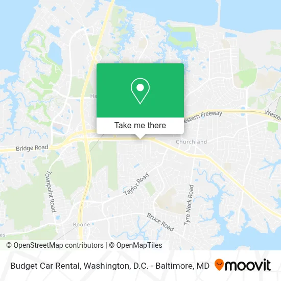 Budget Car Rental map