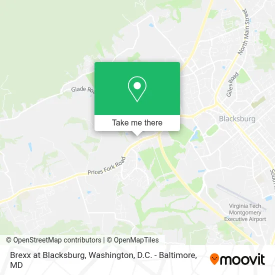 Brexx at Blacksburg map