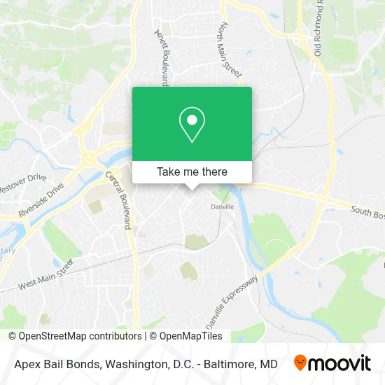 Apex Bail Bonds map