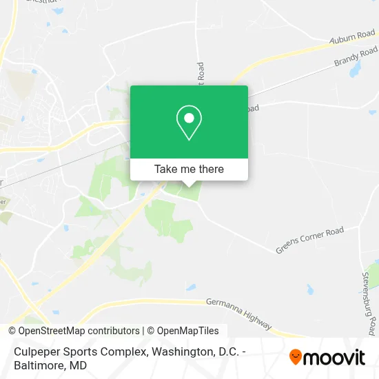 Culpeper Sports Complex map