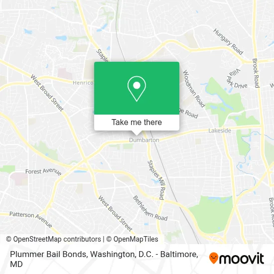 Plummer Bail Bonds map