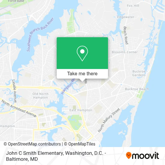 John C Smith Elementary map