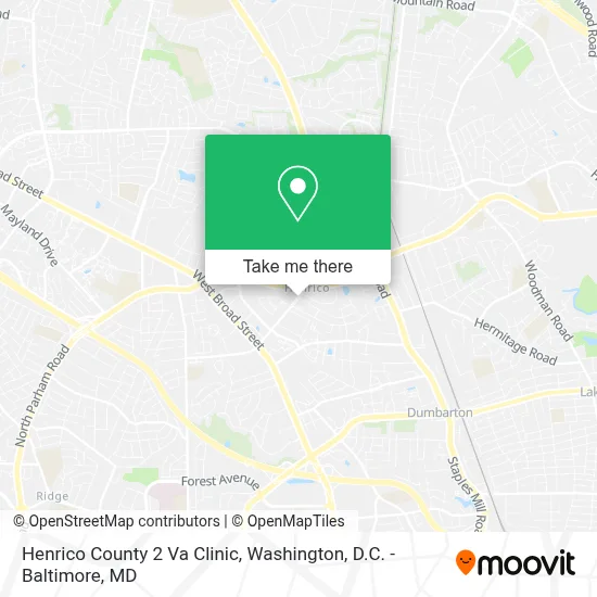 Henrico County 2 Va Clinic map