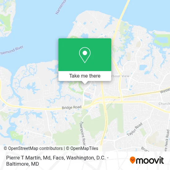 Pierre T Martin, Md, Facs map