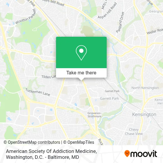 American Society Of Addiction Medicine map