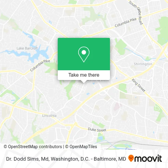 Dr. Dodd Sims, Md map