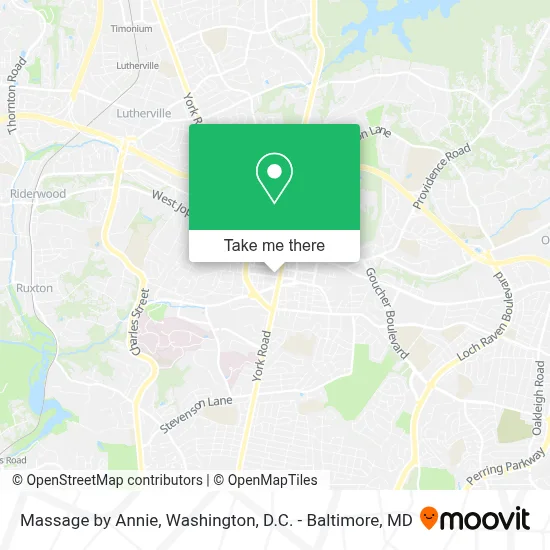 Massage by Annie map
