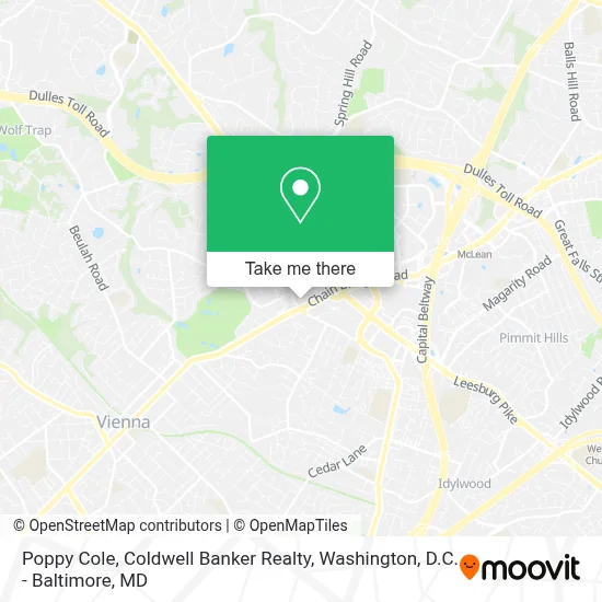 Poppy Cole, Coldwell Banker Realty map