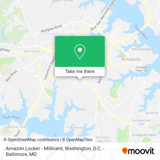 Amazon Locker - Millicent map