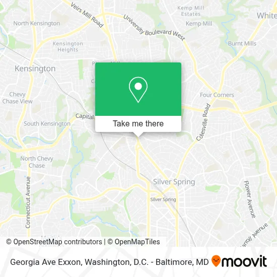 Georgia Ave Exxon map
