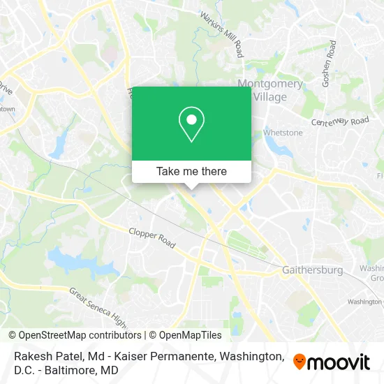 Rakesh Patel, Md - Kaiser Permanente map