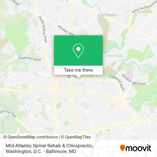 Mid-Atlantic Spinal Rehab & Chiropractic map