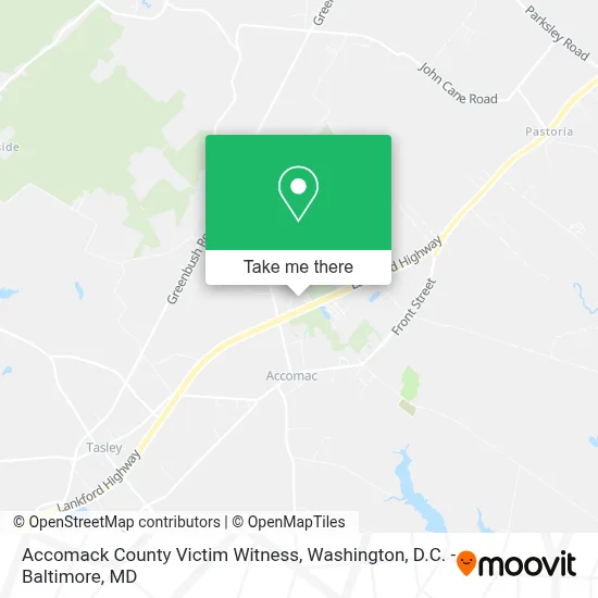 Accomack County Victim Witness map
