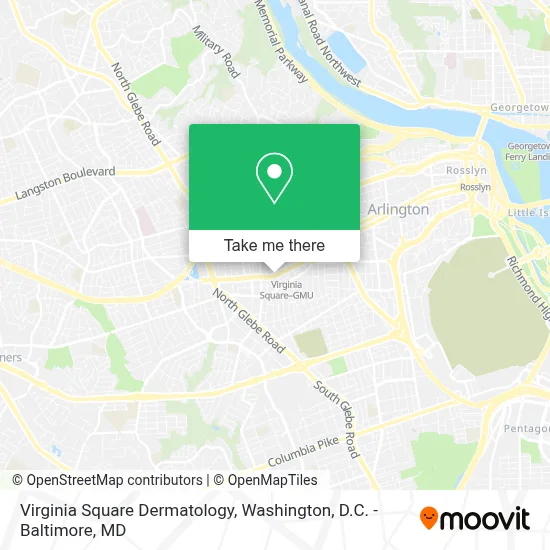 Virginia Square Dermatology map