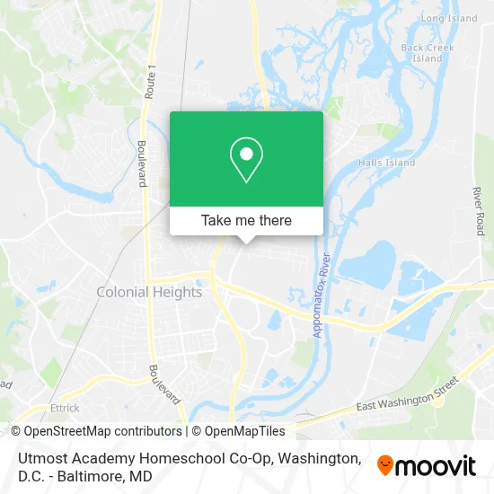 Utmost Academy Homeschool Co-Op map