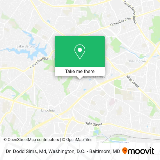 Dr. Dodd Sims, Md map
