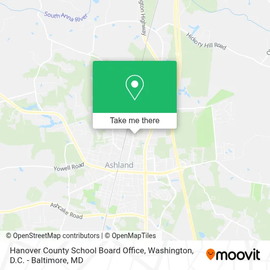 Hanover County School Board Office map